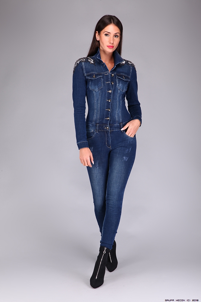LUXURY❤ONLINE: D-SHE farbe blau, overalls universal , eng anliegend, jeans, hüfthose,