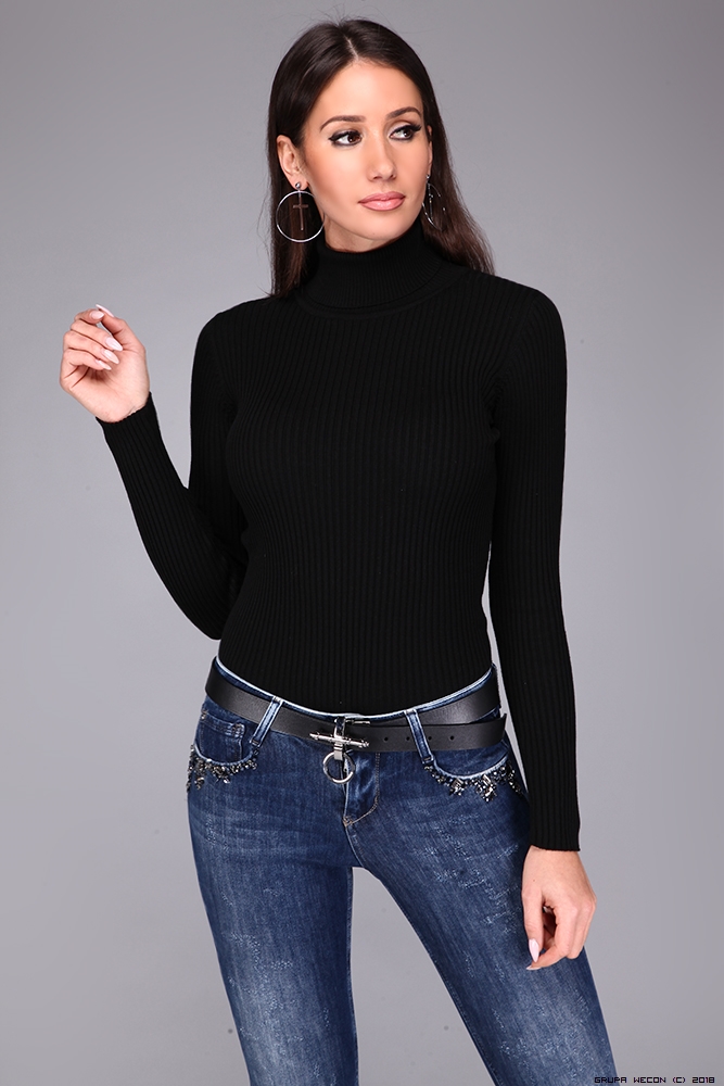 Rummet Sow Tage en risiko LUXURY❤ONLINE: Woman's blouse YES PLAY colour black, blouses universal ,  well fitting, roll neck