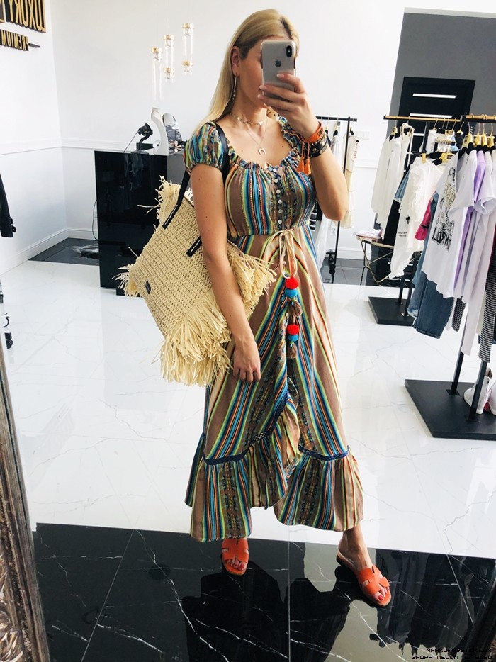made in india sukienki swobodne bawelna rozkloszowana koronka boho kwiaty