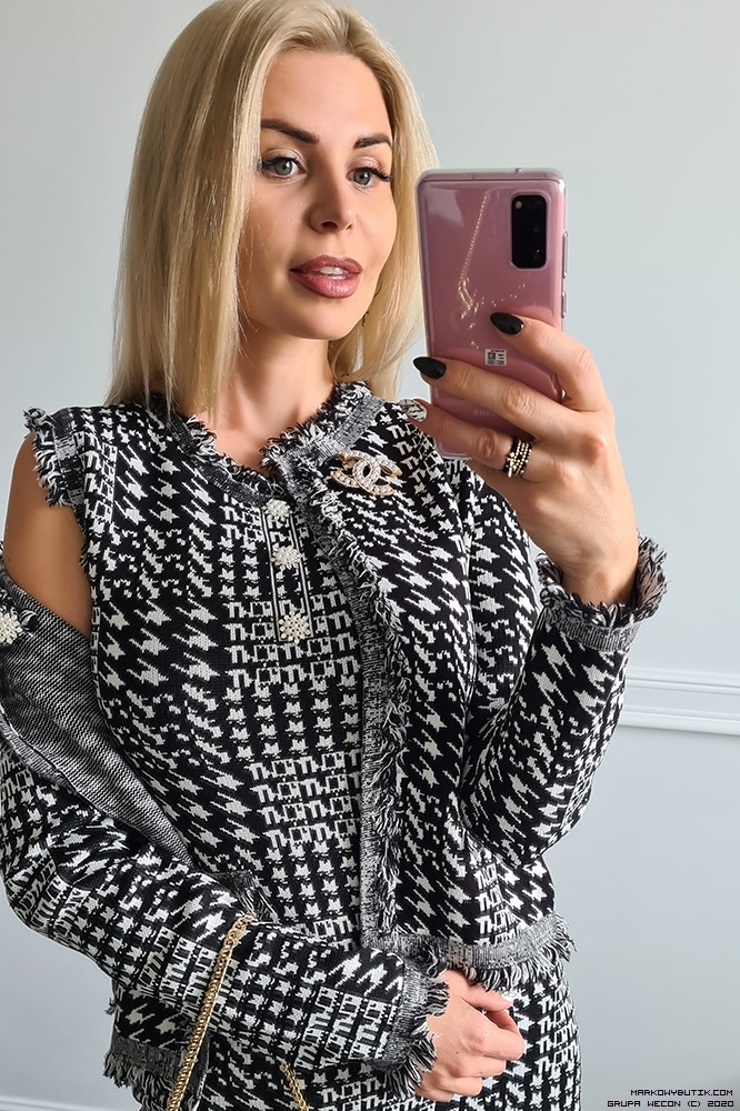 luxury brands komplety dzianina krysztaly madeineu