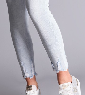  Błękitne Bielone Jeansy+ Elastan dopasowane jeans vintage