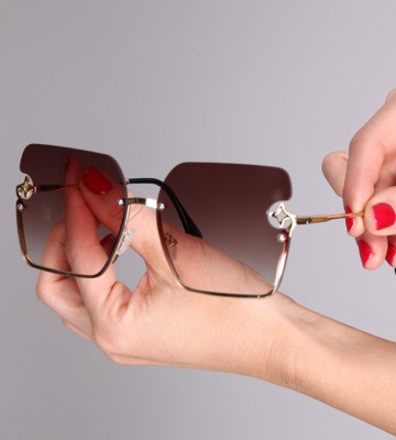  Okulary Cieniowane Szkła Ciemne Zoto+ Logo elegancki zdobienia zloto premiummoda madeinitaly