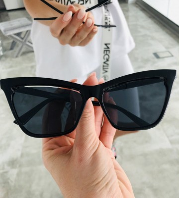  Okulary Czarne z Prześwitem UV400 madeineu