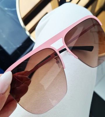 Okulary Sporty Różowe Oprawki Transparentne welna zdobienia madeinpoland premiummoda zloto