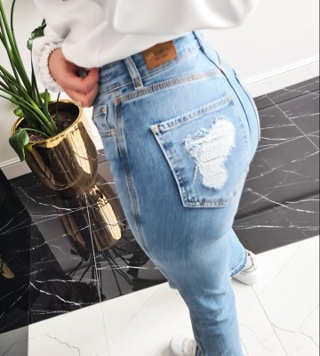  Jeansy Elastyczne 100% Komfortu Vintage dopasowane jeans elastyczne vintage madeineu srebro zloto