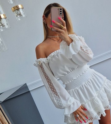  Hiszpanka Kreszowana Modelująca Talię... swobodne elegancki wieczorowy modelujace hiszpanka dlugirekaw madeinpoland premiummoda zloto