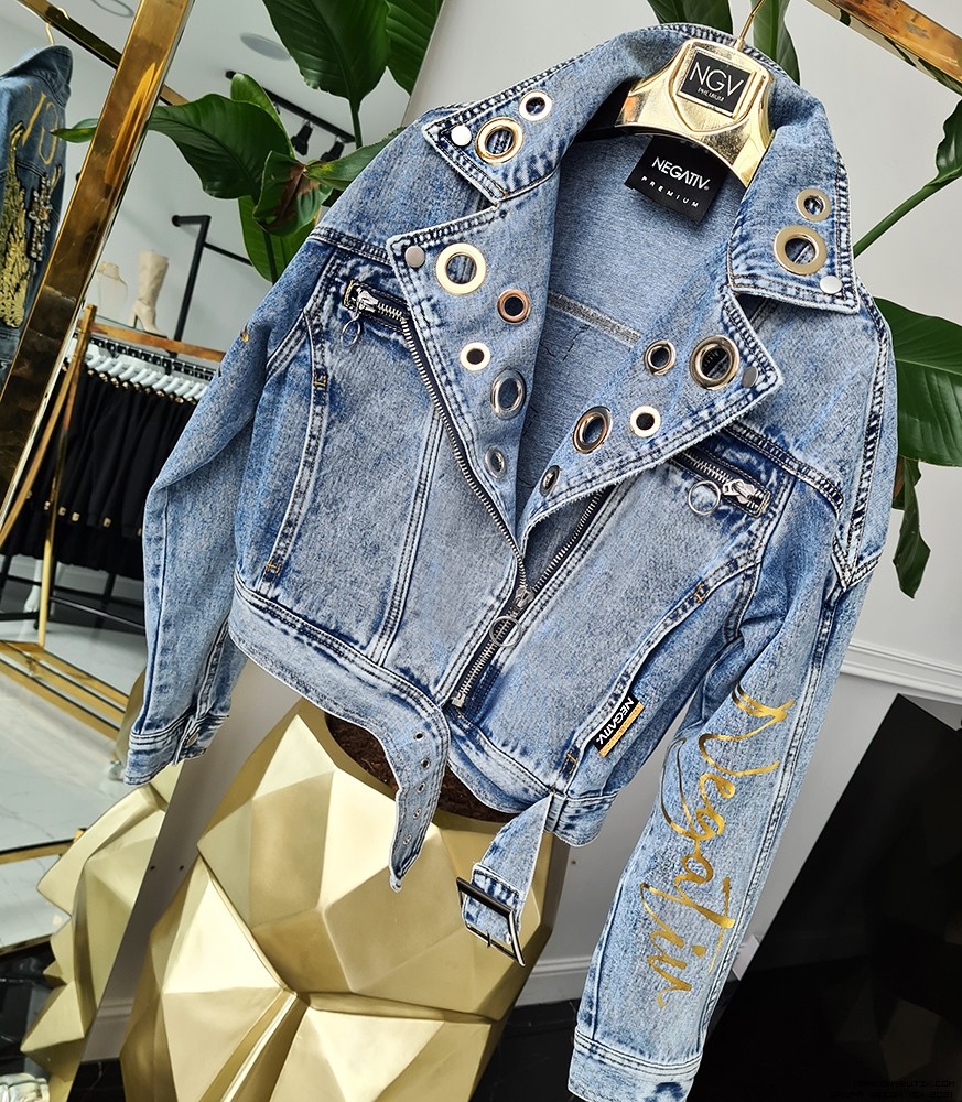 negativ куртки jeans haft dekatyzowane dlugirekaw vintage madeinpoland premiummoda cekiny krysztaly zdobienia
