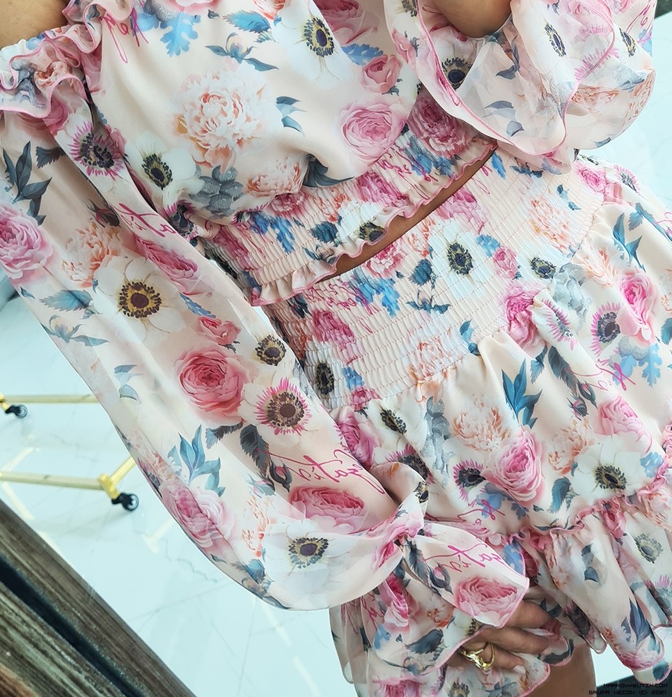 negativ blouses elegancki modelujace jedwab delikatny transparentny rozkloszowana kwiaty madeinpoland premiummoda