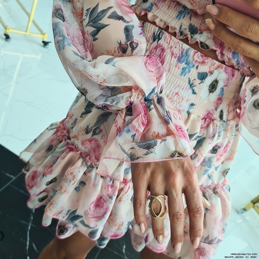 negativ blouses elegancki modelujace jedwab delikatny transparentny rozkloszowana kwiaty madeinpoland premiummoda