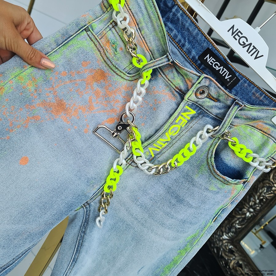 negativ брюки jeans dopasowane elastyczne zdobienia madeinpoland premiummoda