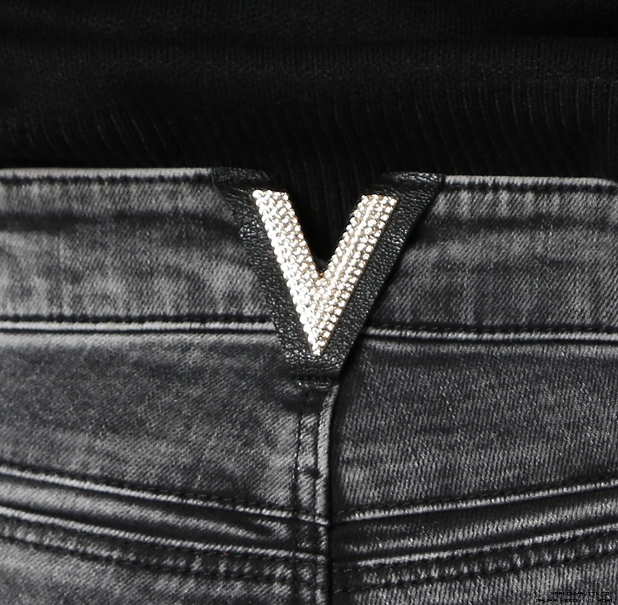 esparanto kalhoty jeans elastyczne krysztaly zdobienia zloto madeineu