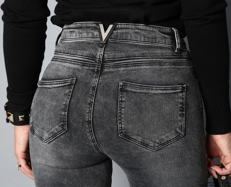 esparanto kalhoty jeans elastyczne krysztaly zdobienia zloto madeineu