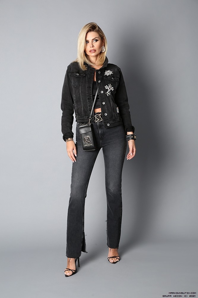 negativ куртки jeans haft dekatyzowane dlugirekaw vintage madeinpoland premiummoda cekiny krysztaly zdobienia