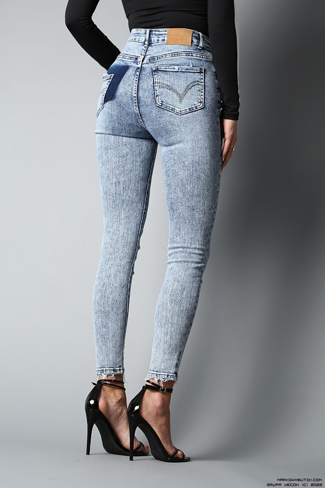 queen hearts kalhoty dopasowane jeans elastyczne vintage madeineu srebro zloto