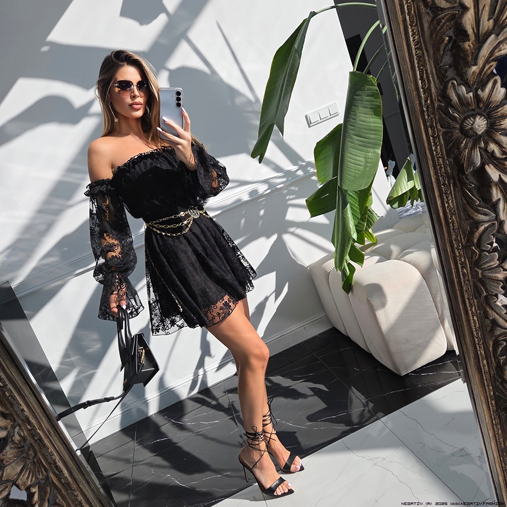 negativ dresses swobodne modelujace hiszpanka delikatny zdobienia drapieznyprint madeinpoland premiummoda