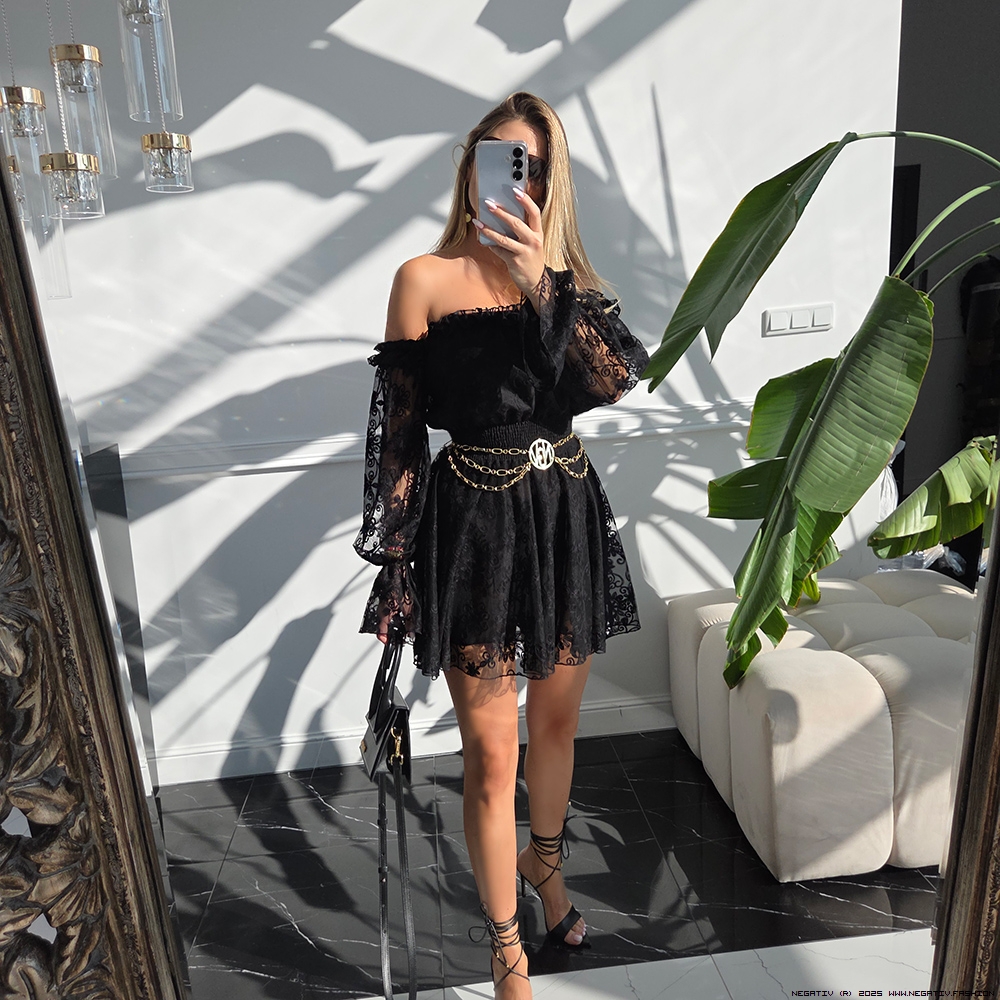 negativ dresses swobodne modelujace hiszpanka delikatny zdobienia drapieznyprint madeinpoland premiummoda