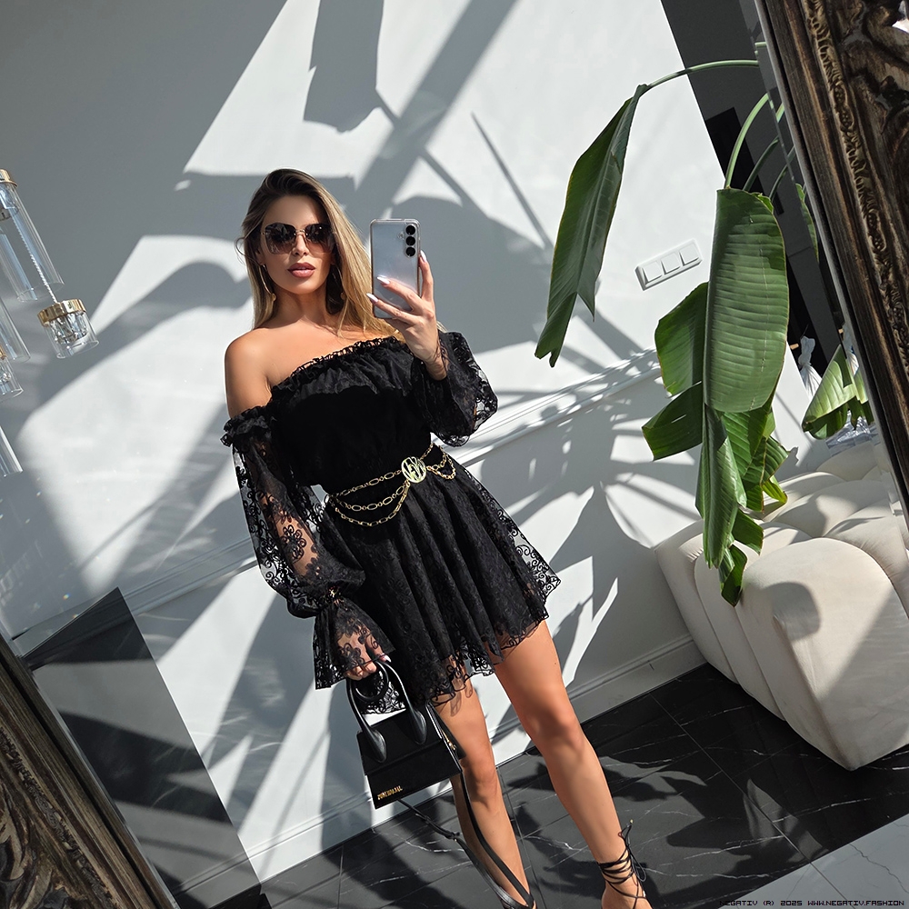negativ dresses swobodne modelujace hiszpanka delikatny zdobienia drapieznyprint madeinpoland premiummoda