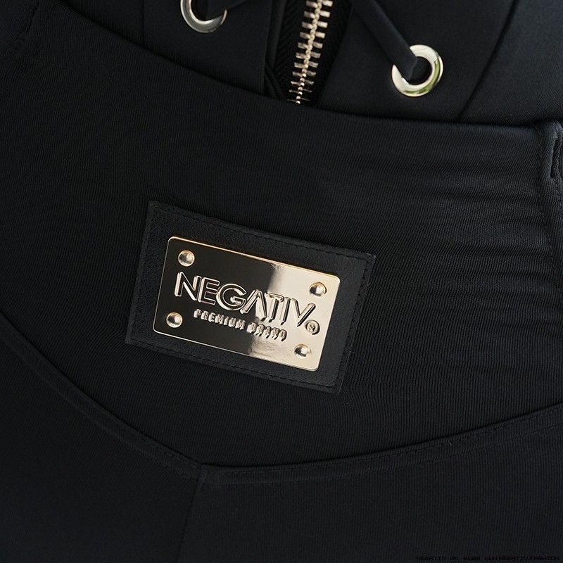 negativ spodnie dopasowane dzianina elastyczne glebokidekolt dlugirekaw madeinpoland premiummoda zloto