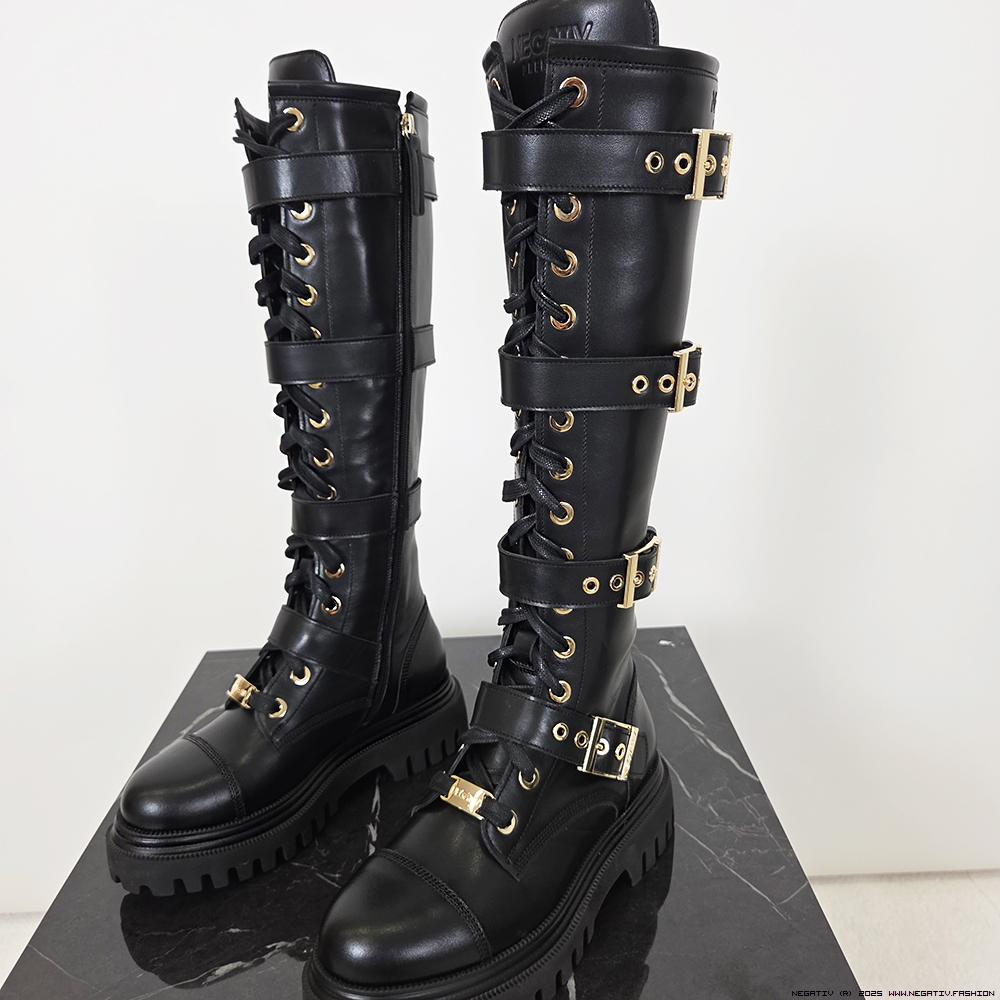 negativ buty dopasowane sznurowany zdobienia suwaki madeinpoland premiummoda zloto