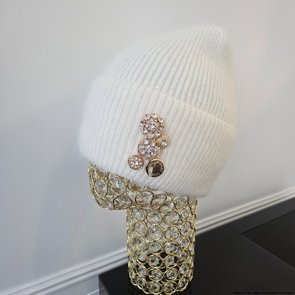 negativ czapki welna dopasowane kaszmir