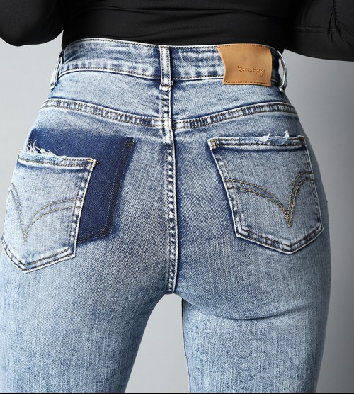QUEEN HEARTS ** Jeansy Slimowane+ Mocno Elastyczne 100% Komfortu dopasowane jeans elastyczne vintage madeineu srebro zloto