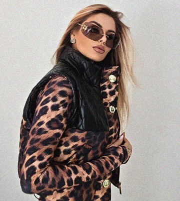 NEGATIV ** Kamizelka Baby Vest Pikowana LA PERLA+ Napy Złoto swobodne blyszczace suwaki haft pikowane kaptur premiummoda madeinpoland zloto