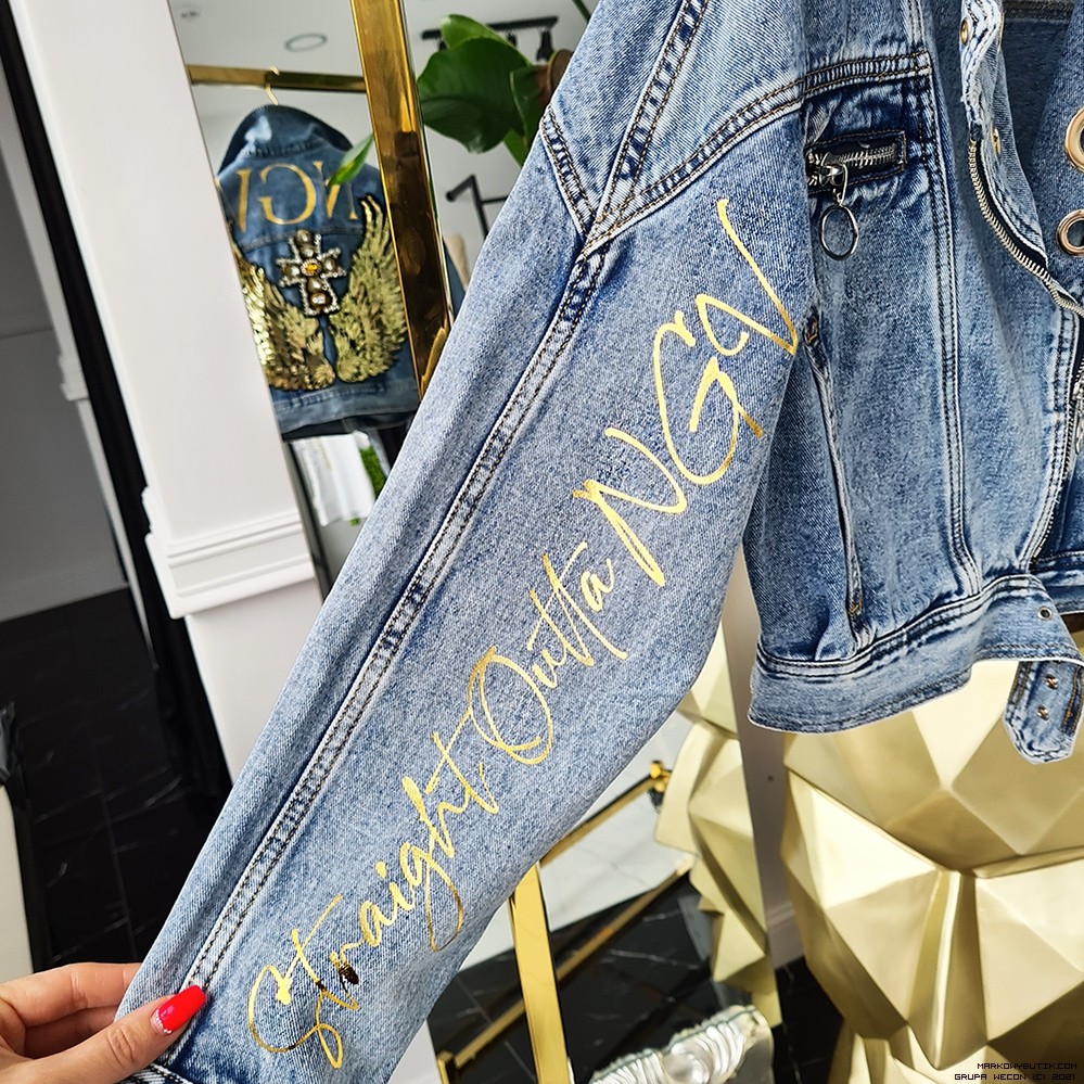 negativ jackets jeans haft dekatyzowane dlugirekaw vintage madeinpoland premiummoda cekiny krysztaly zdobienia