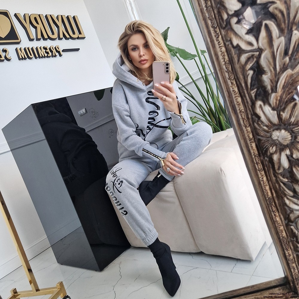 negativ sweatshirts swobodne bawelna kaptur zdobienia napisy madeinpoland premiummoda nity