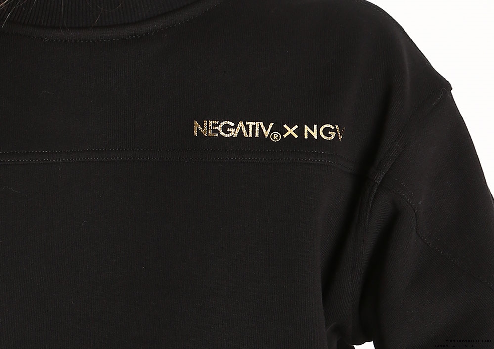 negativ sweatshirts swobodne bawelna kaptur zdobienia napisy madeinpoland premiummoda