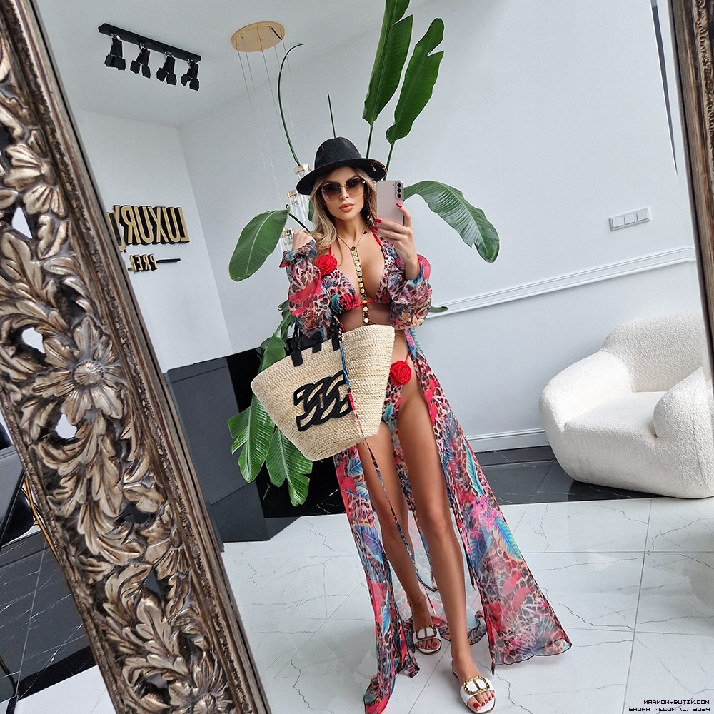 negativ туники swobodne drapieznyprint maxi dlugirekaw delikatny transparentny rozkloszowana blaszka madeinpoland premiummoda zloto