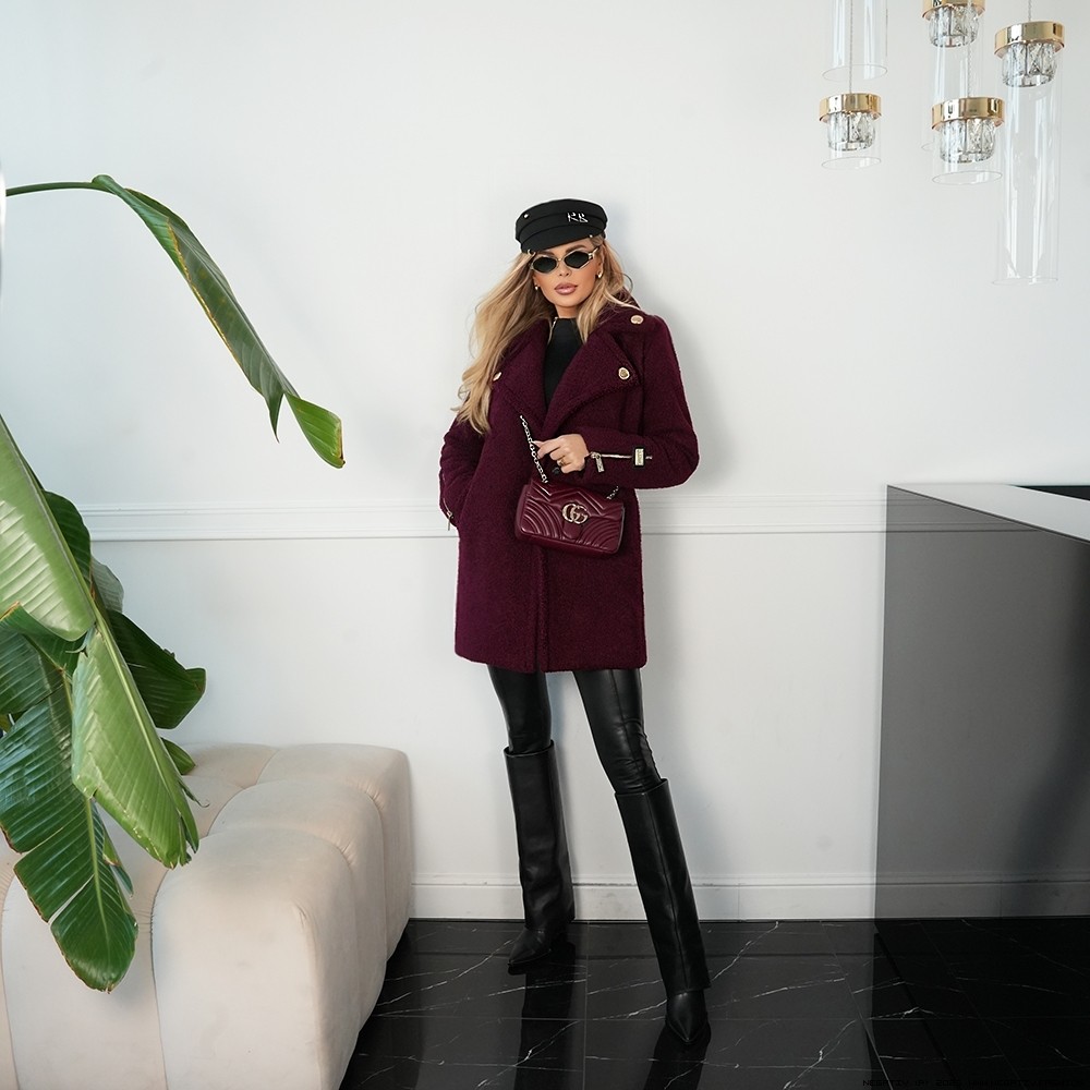 negativ kurtki swobodne kolnierzyk dlugirekaw madeinpoland premiummoda zloto