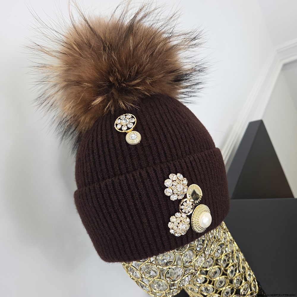 negativ czapki welna dopasowane kaszmir