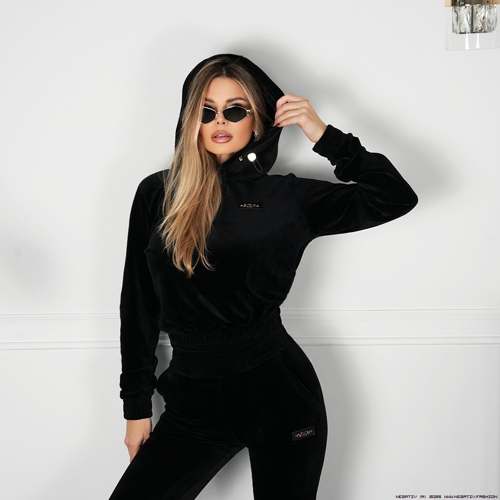 negativ bluzy swobodne bawelna kaptur zdobienia napisy madeinpoland premiummoda