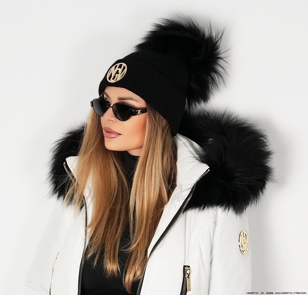 negativ czapki welna dopasowane kaszmir