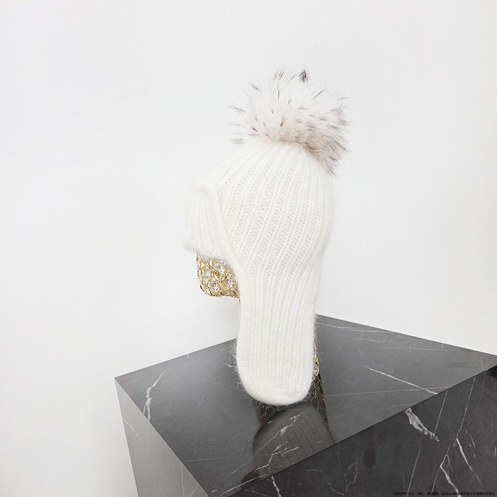 negativ czapki welna dopasowane kaszmir