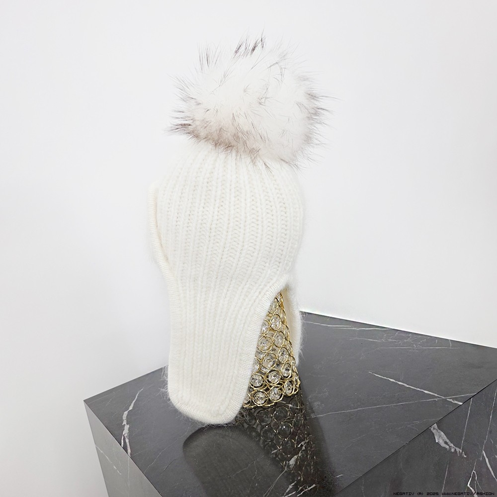 negativ czapki welna dopasowane kaszmir