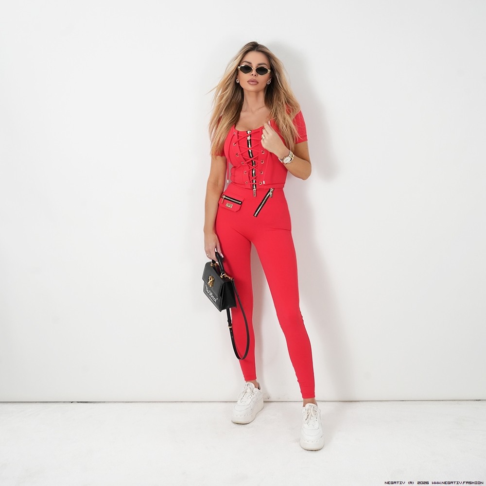 negativ spodnie dopasowane dzianina zdobienia suwaki madeinpoland premiummoda zloto