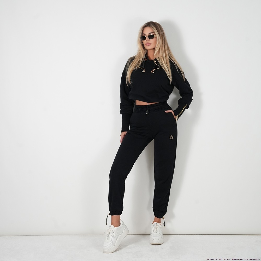 negativ bluzy swobodne bawelna kaptur zdobienia napisy madeinpoland premiummoda suwaki