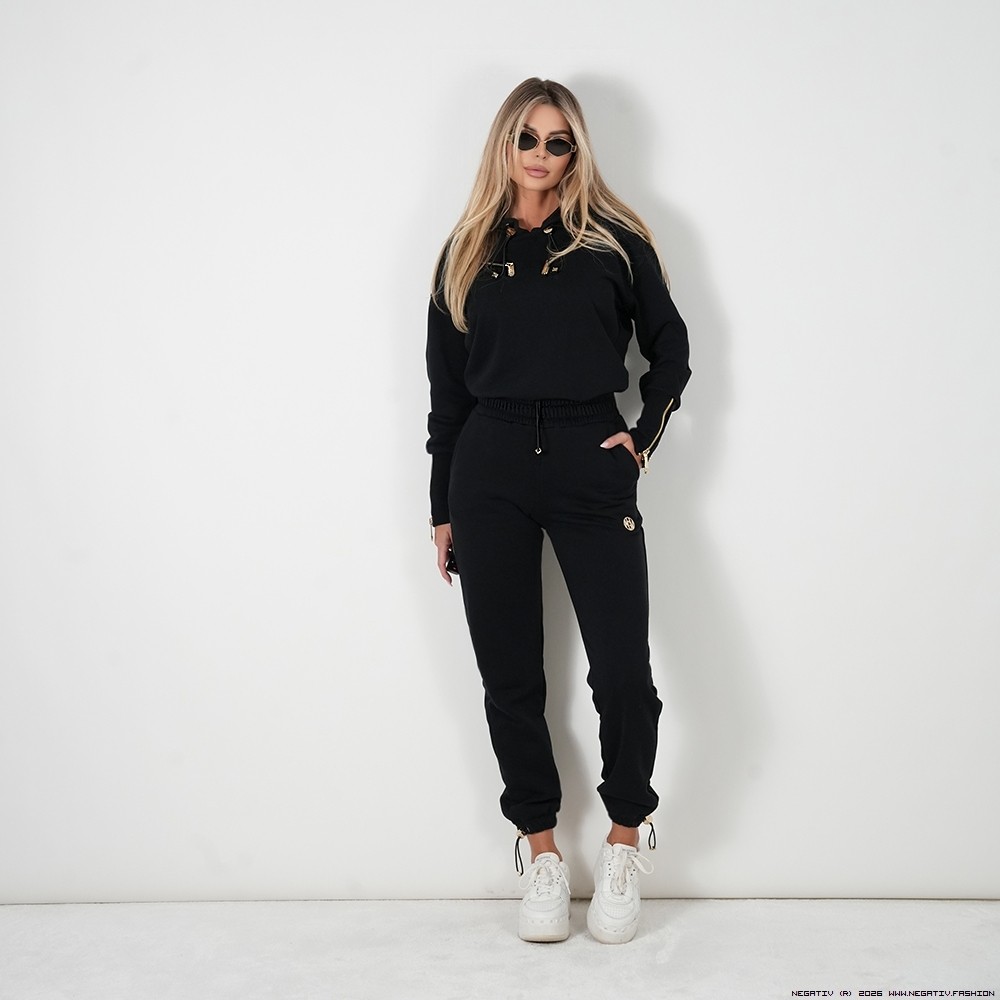 negativ bluzy swobodne bawelna kaptur zdobienia napisy madeinpoland premiummoda suwaki