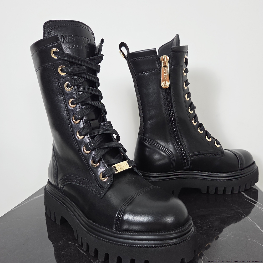 negativ buty dopasowane sznurowany zdobienia suwaki madeinpoland premiummoda zloto natskora