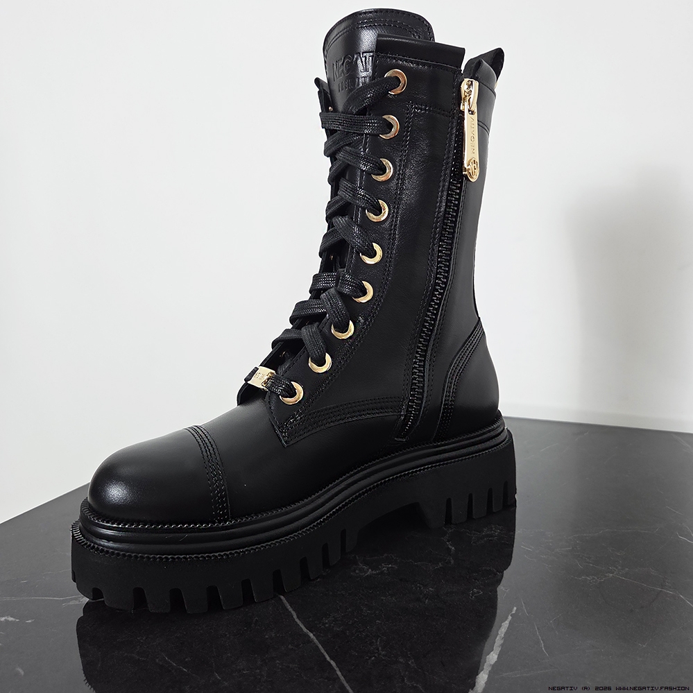 negativ buty dopasowane sznurowany zdobienia suwaki madeinpoland premiummoda zloto natskora