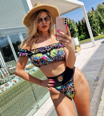 NEGATIV ** Góra od Bikini Hiszpanka Exotic Logowana+ Napa dopasowane elastyczne glebokidekolt madeinpoland premiummoda zloto