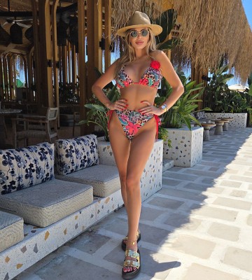 NEGATIV ** Dół od Bikini Modelujące Wyższe z wiązaniem.SYCILY dopasowane elastyczne glebokidekolt madeinpoland premiummoda zloto