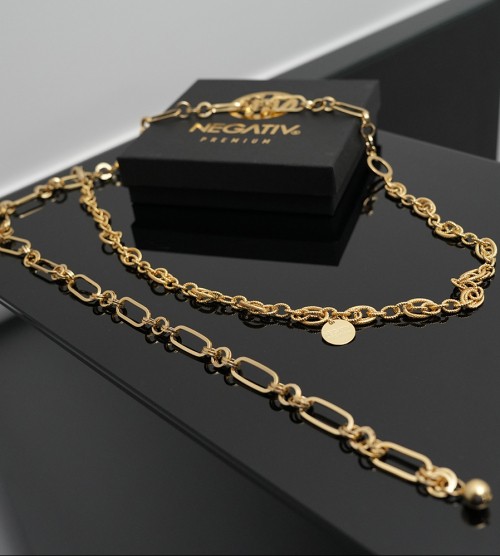 NEGATIV ** Pasek Pozłacany 24k złota Wysoki Szlif Regulowany dopasowane dzianina zdobienia suwaki madeinpoland premiummoda zloto glebokidekolt dlugirekaw