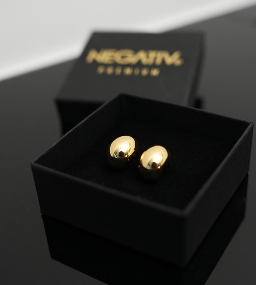 NEGATIV ** Kolczyki Sztyfty Łezki srebro z pozłoceniem 24k madeinpoland premiummoda zloto